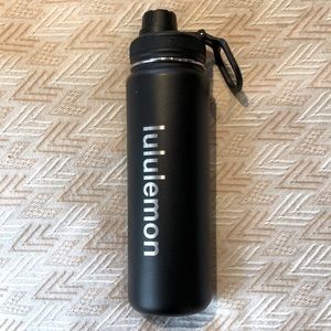 Lululemon Black Stainless Steel Water Bottle 24oz